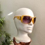 Y2K Large Chunky Baddie Yellow purple silver rhinestone studded sunglasses “not coach” monogram “C” #streetwear #grunge #gothic #retro Gold Photo 4