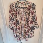 Davi & Dani  Kimono Size Large Floral Flowy Boho Open Front Photo 0