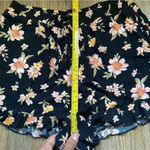 American Eagle  Outfitters Black Floral High Waist Shorts Photo 7