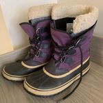 Sorel Winter waterproof Boots Ladies Size 7  Purple Black color Photo 0