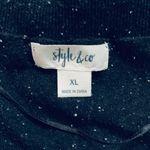 Style & Co Black White Speckled VNeck Pullover Sweater Photo 8