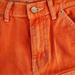 BDG  Urban Outfitters Tangerine Orange Distressed Denim Utility Shorts Size 25 Photo 4