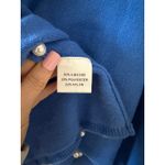 The Peyton Blue Knitted Poncho Sweater w/ Faux Fur Trim Size undefined Photo 4