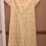 Villager Sport Floral Short Sleeve Maxi Dress Yellow 8 Petite Photo 1