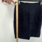 Versace Vintage Gianni Silk Navy Blue Horizontal Pleated Pencil Skirt Size S/M Photo 8