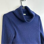Alice + Olivia Blue Wool/Cashmere Midi Sweater Turtleneck Sheath Dress Size XS Photo 3