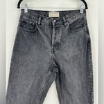 Evereve Everlane The 90’s Cheeky Jean Cropped Ankle Raw Hem Frayed Edge Black Gray 27 Photo 8