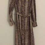 Zimmermann  Pussy-bow snake-print crepe de chine midi shirt dress Photo 3