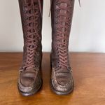 American Vintage vintage • 1930s G.H. Bass aviator boots lace up knee high brown leather antique Photo 2