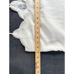 J Crew Womens 4 Scallop Crepe Cami Lined Tank Top Ivory White Adjustable Straps Photo 8