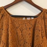 DOLAN Anthropologie Floral Norah Corduroy Pullover Blouse Brown Large Photo 7