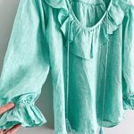 Mille Resort & Travel | May Top | Green White Stripe | Sz XXS Photo 2