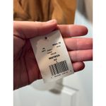 Moa Moa  Brown Beige Long Sleeve Ruched V Neck Wrap Crop Top Large Womens Photo 9