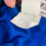 Vintage 80s zum Zum blue velvet retro shift dress with rhinestone collar top s Photo 10