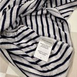 Como vintage Navy Blue White Striped Peplum Coastal Grandma Tank Top Photo 4