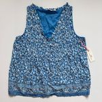 Vineyard Vines  Scarf Print Pintuck Top Size Large NWT Photo 1