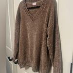 Pink Lily  Boutique Oversized Chenille Golden Brown Sweater Size Small Photo 2