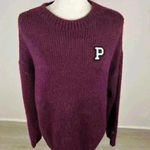 PINK - Victoria's Secret Victoria's Secret PINK Maroon Knit Sweater Size Large Photo 1
