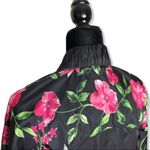 Juicy Couture Juicy by  Lightweight Black Pink Floral Zip Up Track Jacket sz XS Photo 8
