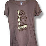 Taba Brew Tampa Ybor City I'll Keep You Up All Night Pin Up Girl Tee‎ Large Brown Photo 0
