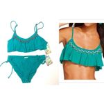 Hobie  Embellished blue green teal 2piece swimsuit Photo 1