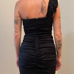 Hailey Logan Black Ruched Mini Dress Photo 1