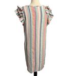 Emery Rose Women's Linen Blend Ruffle Shift Dress Sz 1XL Summer Boho Festival Pink Photo 2