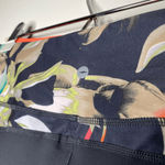 Avia  Floral Athletic Spandex Workout Biker Shorts Medium Gray Orange Tropical Photo 8