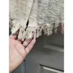 Fantastic Fawn  Size Small Beige Cream Fringe Long Sleeve Button-Up Shirt Photo 4