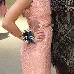 Pink flower cocktail dress Photo 1