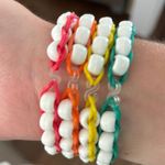 “Favorite Color” Handmade Beaded Bracelet Set (Red, Orange, Yellow, Green) Photo 1