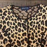 Jones New York Leopard Print Knit Cardigan Sweater Size Small S Button Down Photo 2