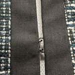 Ann Taylor  BLACK CREAM‎ AND BLUE SHORT WOVEN TWEED JACKET SIZE 14 Photo 7