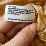 Universal Threads Universal Thread Yellow Plaid, 100% Cotton, Puffy Sleeve Shirt, Size M Photo 4