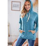 PURPLE DISTRESSED FRENCH TERRY RAGLAN HOODIE Purple Size M Photo 7