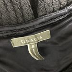 Gracia Womens Fit & Flare Skater Dress Size S Blue Knit Minimalist Preppy Office Photo 8