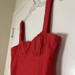 WAYF NEW!  red sweetheart sleeveless linen blend mini dress size medium Photo 1