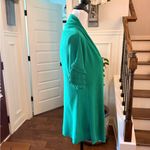 Etcetera  EUC Lightweight Kelly Green Ribbed Cardigan w/ Ruffle Sleeves Photo 2