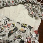 Jason Wu  Dress Womens 4 Grey Painterly Cream Floral Printed Midi‎ Tiered Silk Photo 12