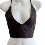 SheIn  Black V-neck Open Lace Back Cropped Tank Top S Strappy Festival Photo 0
