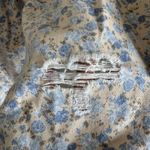 POL everyday edge pants Blue Floral Corduroy Wide Leg Distressed Elastic Waist S Photo 9