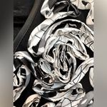 JS Boutique Elegant Black & White Rose Floral Bolero Crop Open Jacket Size 8 M Photo 5