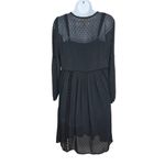 Matilda Jane Women's Dress Medium Nostalgia Charlie Swiss Dot Black Peasant Photo 3