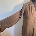 Zoa  New York Popover Blouse Tan Gray Photo 5