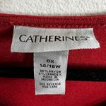 Catherines  Rust Front Ruffle Blouse Top Flowy Boho Cottagecore Earthy 0X Photo 5