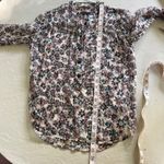 Rag and Bone  Susan Floral Printed Silk Sheer Top in Ivory Floral Size XXS Photo 6