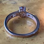 Rose Apatite Moissanite Sterling Silver Ring Size 8.25 Pink Photo 4