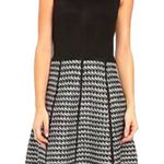 Calvin Klein Black and Houndstooth Sleeveless Knit Mini Sweater Dress L Photo 0