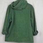 Vintage Ladies' Hooded Loose Fit Green Canvas Jacket Large Photo 2