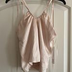 AQUA  Pink/ Cream Keyhole Neck Halter Tank Top Photo 2